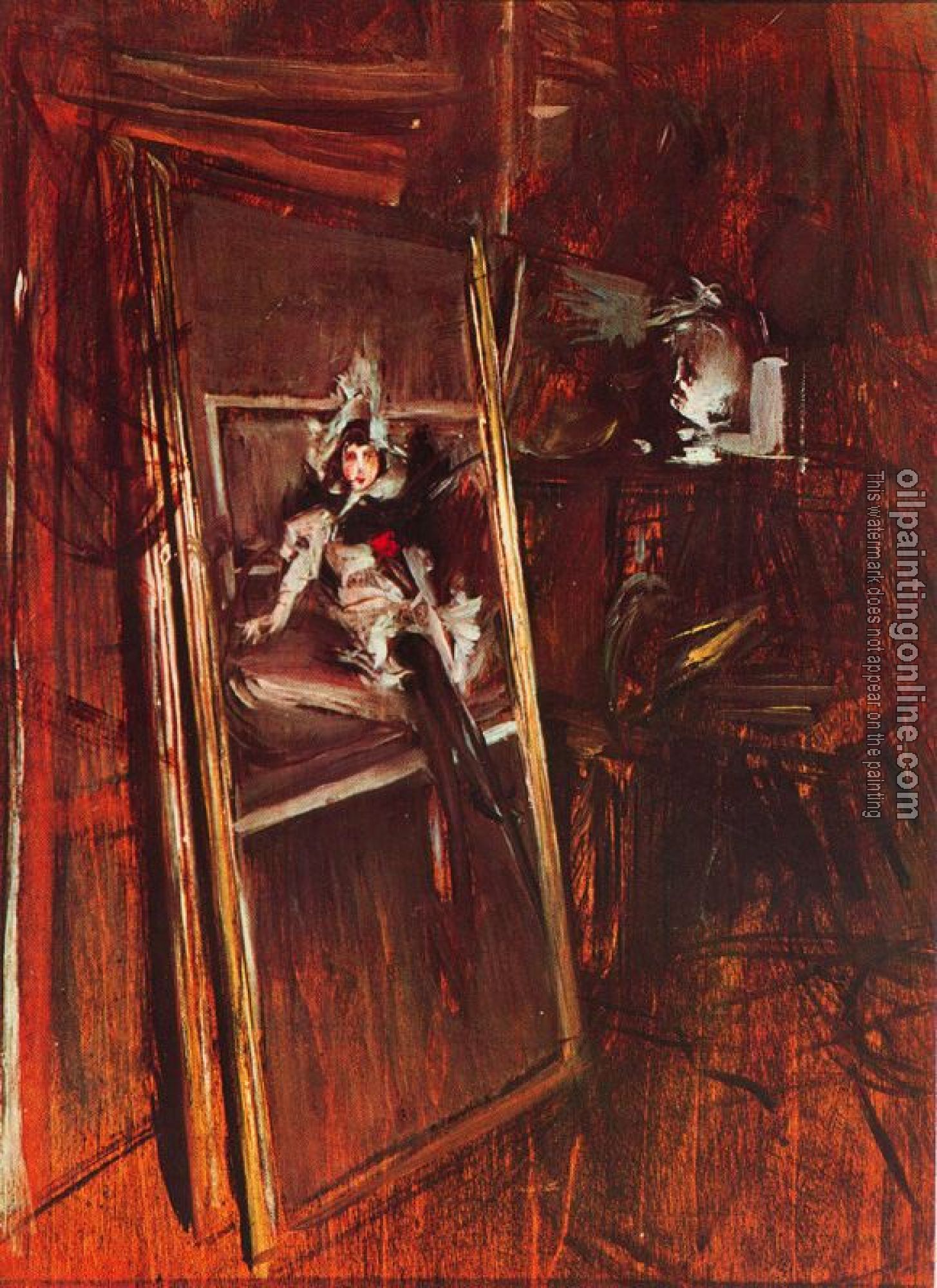 Giovanni Boldini - Inside the Studio of the Painter with Errazuriz Damsel